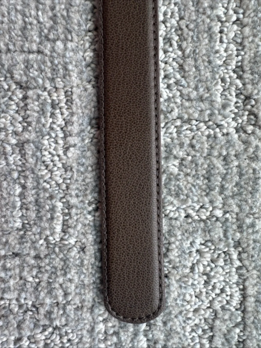Talbots Brown Leather Belt with Gold-Tone Rectangular Buckle XL
